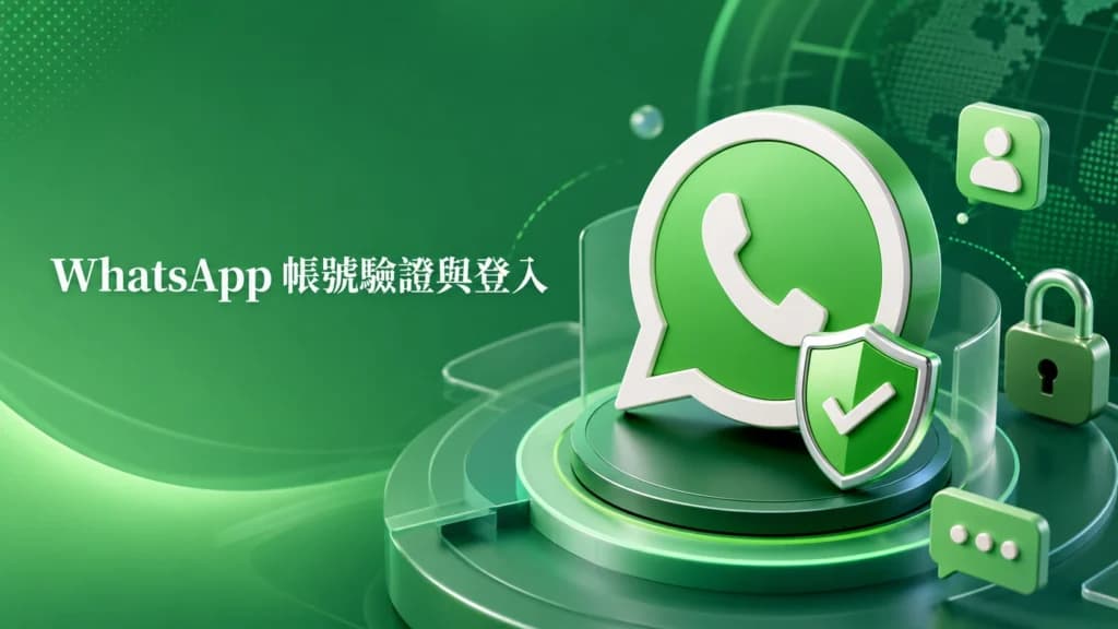 WhatsApp 帳號驗證與登入盾牌圖示